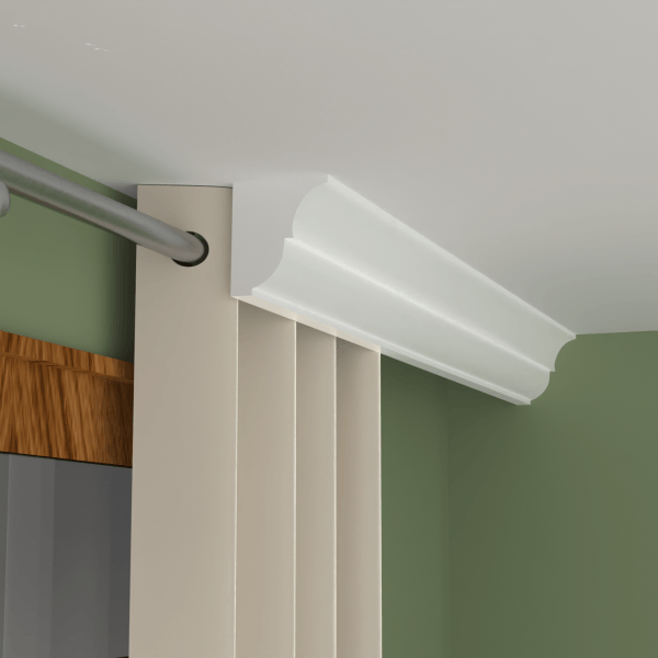 Cornisa Masca draperie xps polistiren MD08, 99×85×2000mm — imaginea 2