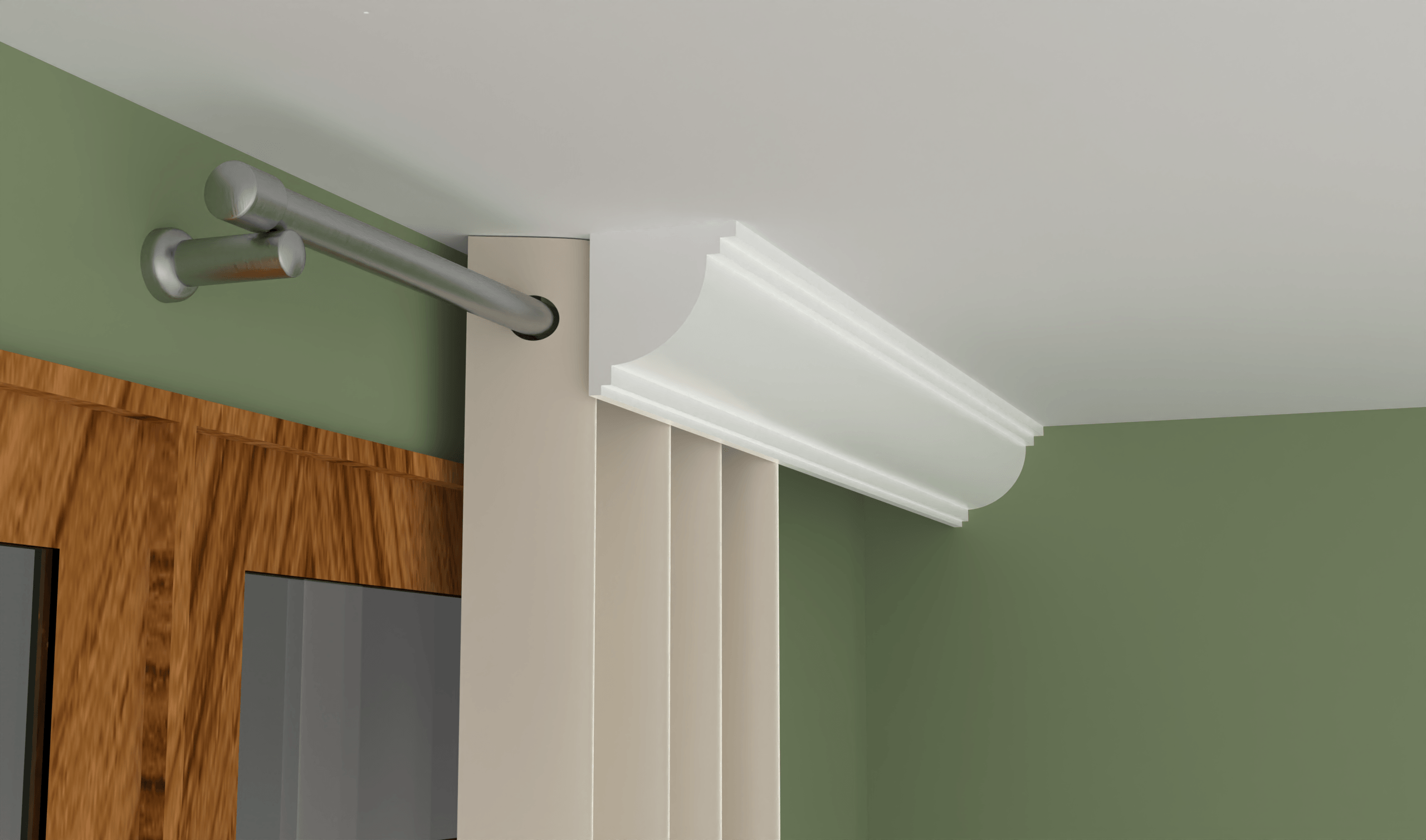 Cornisa Masca draperie polistiren MD01 80×80×2000mm