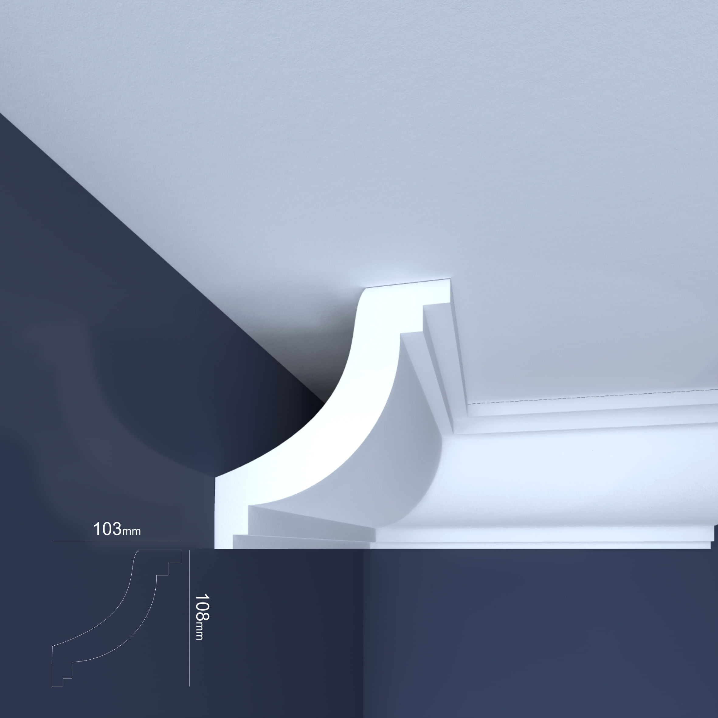 Scafa decorativa din polistiren Thermodecor XPS B15, 2 m — imaginea 3