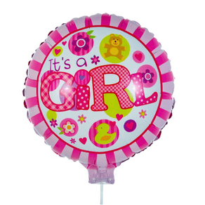 Balon "It's a girl", 42x30 cm, Multicolor, JMB-BBL4369