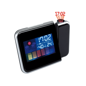 ora la care te uiti la ceas Ceas digital de camera cu termometru, higrometru si proiectie ora, Negru, AXT-BBL4625
