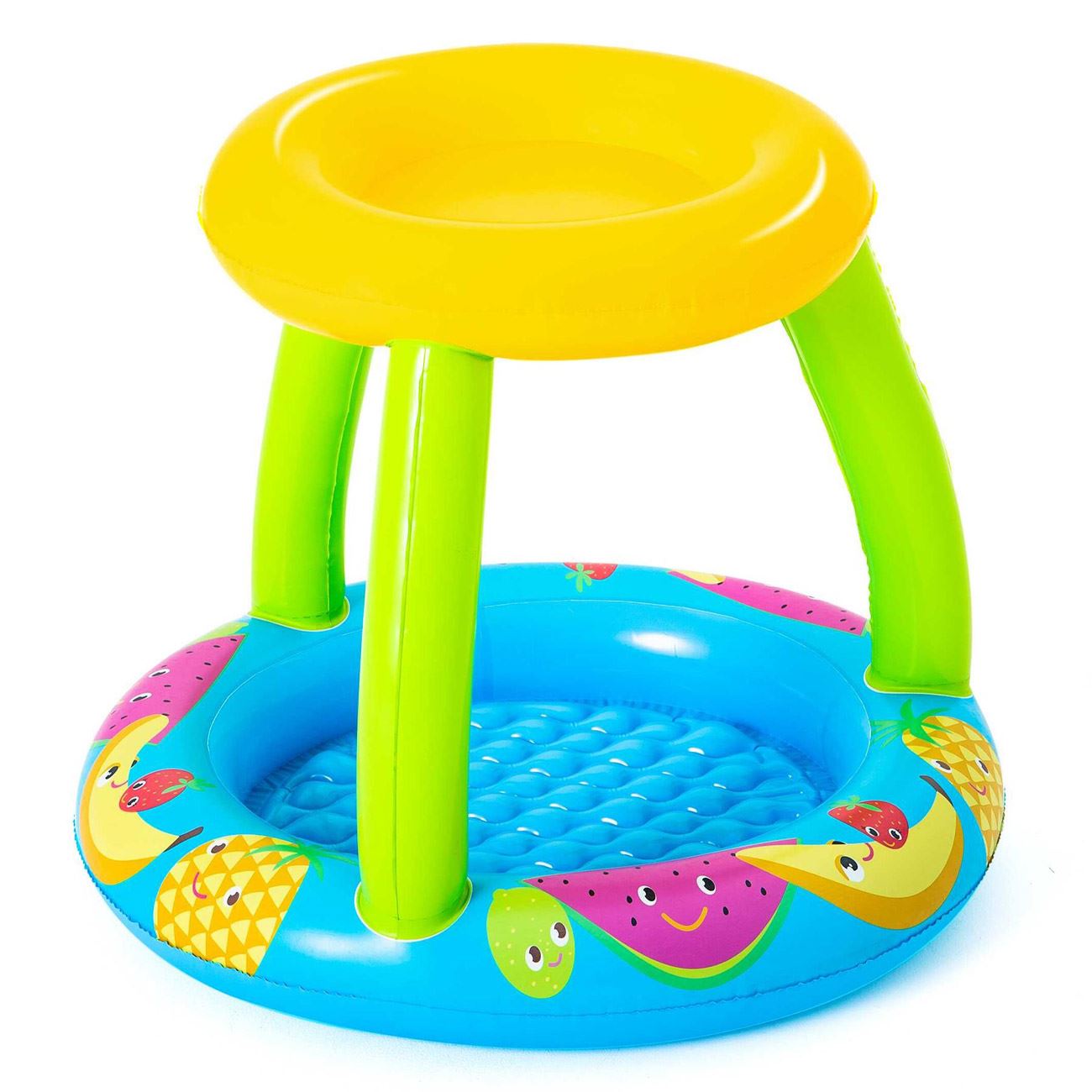 Piscina gonflabila Zola, multicolora, cu umbrar, 94x89 cm