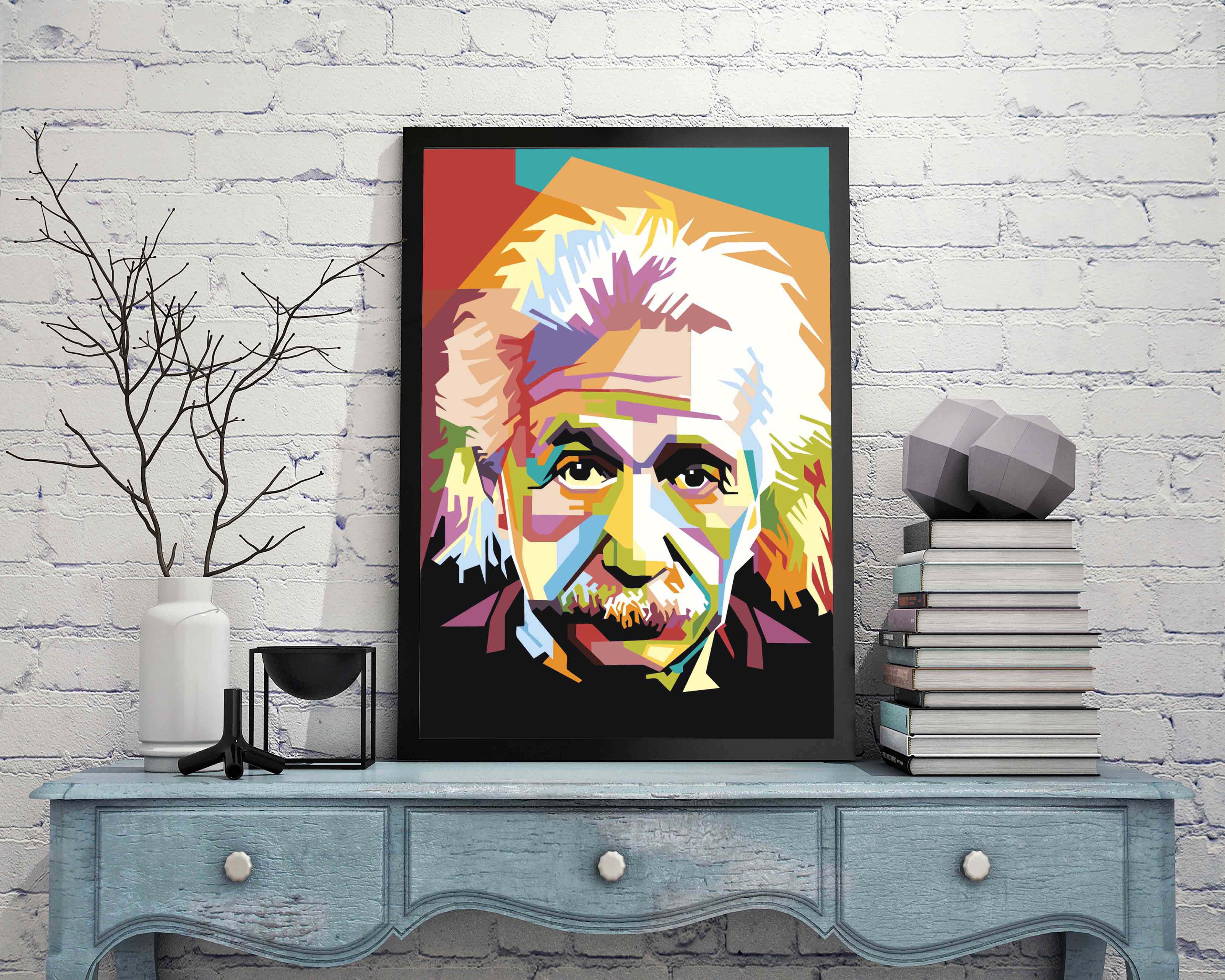 Set pictura pe numere Albert Einstein 3023, panza bumbac pe rama lemn - 1 | YEO