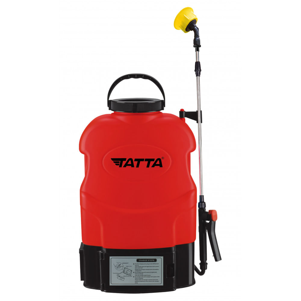 Pompa pentru stropit Tatta TP-1831A, cu acumulator, 12V 8Ah, incarcator 1 A, motor 3.6 lpm, rezervor tip rucsac, 18 l