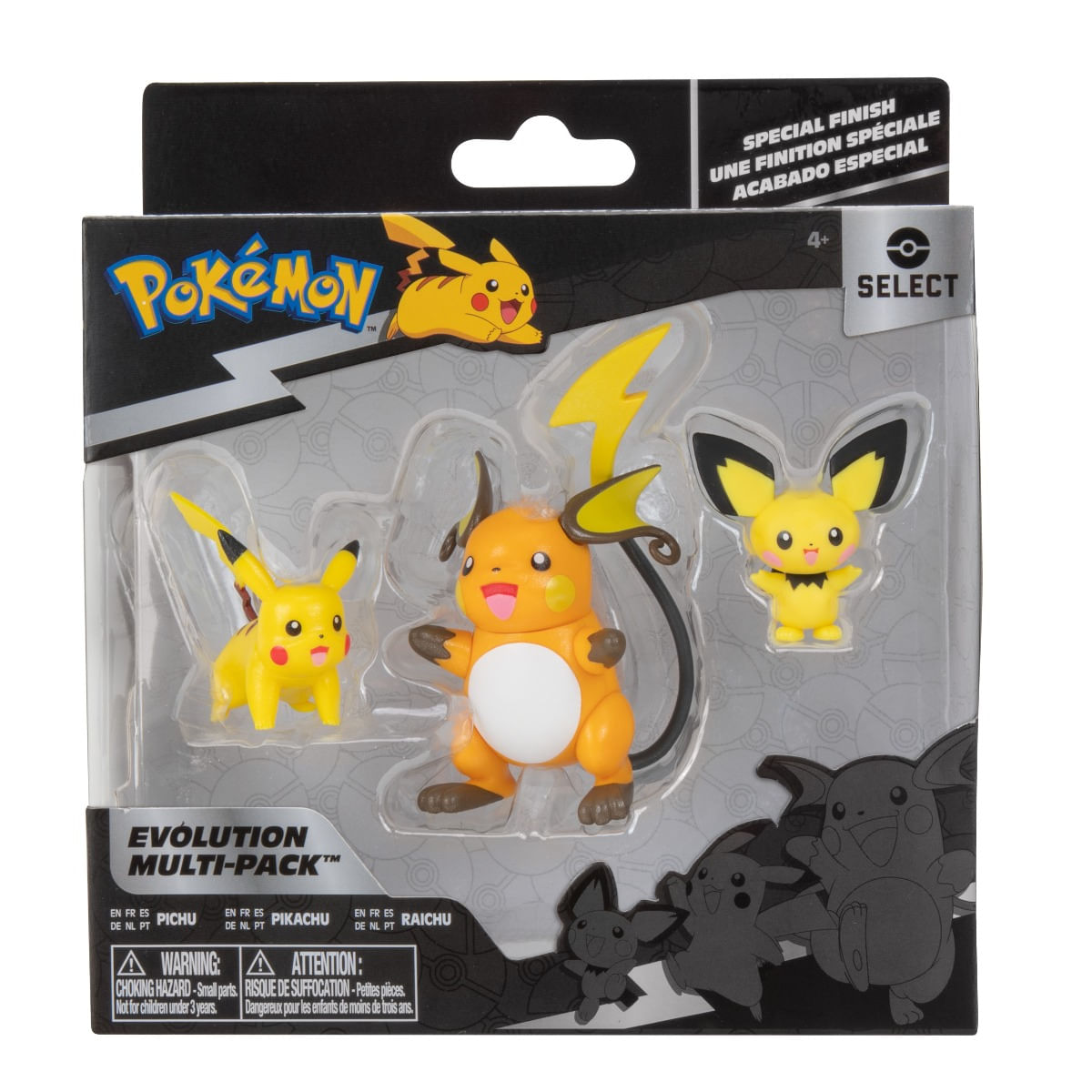 Set 3 figurine Evolution, Rokemon, Pichu, Pikachu & Raichu