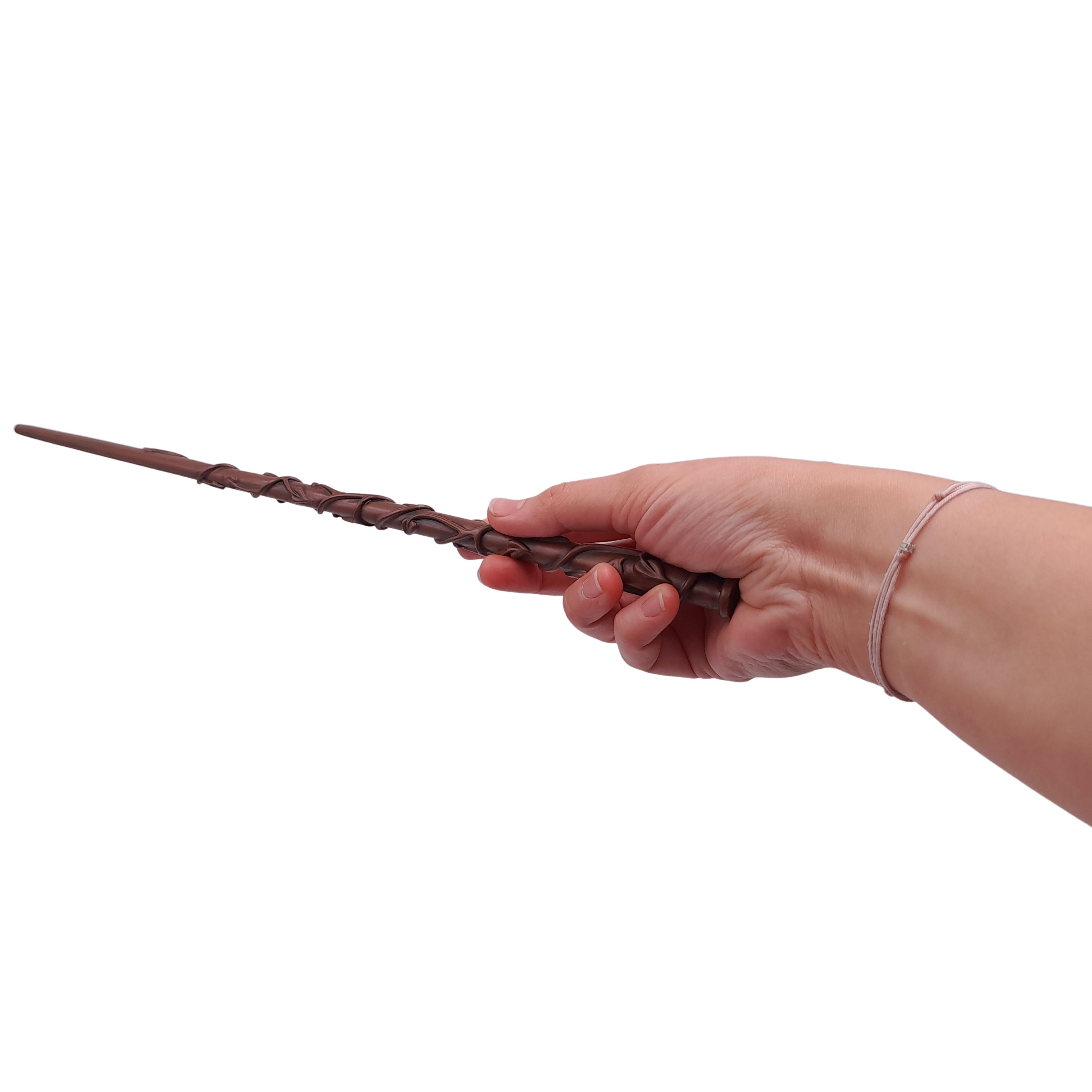 Bagheta de colectie IdeallStore®, Hermione Granger, insertii metalice, 40.5 cm, maro - 4 | YEO