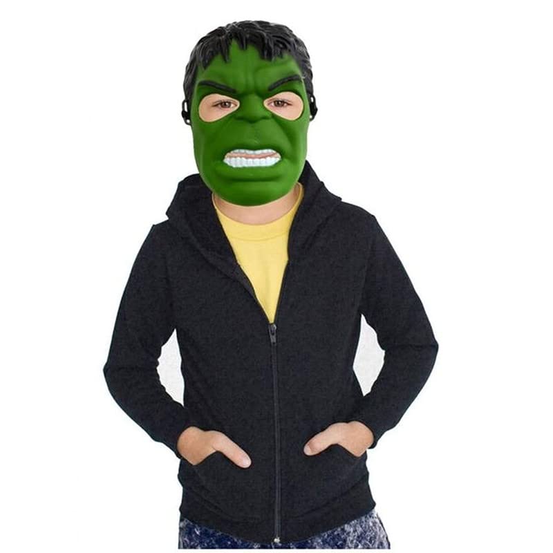 Masca pentru copii IdeallStore®, Incredible Hulk, plastic, verde, prindere elastic, marime universala - 1 | YEO