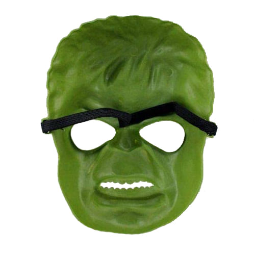 Masca pentru copii IdeallStore®, Incredible Hulk, plastic, verde, prindere elastic, marime universala - 2 | YEO