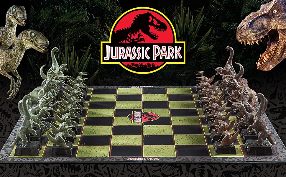 Joc sah Jurassic Park IdeallStore®, Dinosaur Battle, 45x45 cm, PVC, multicolor - 4 | YEO