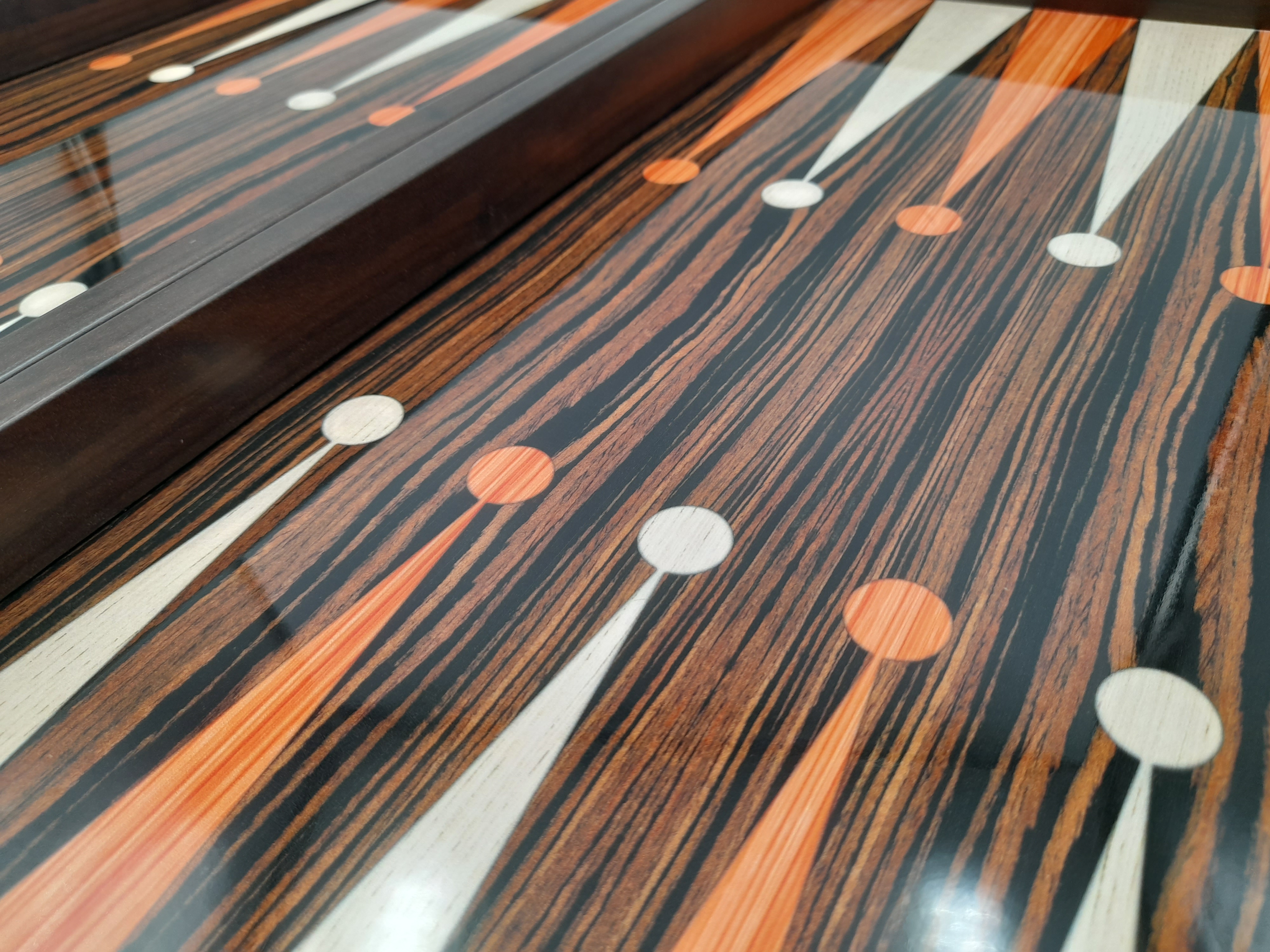 Joc table si dame IdeallStore®, Backgammon Expert, lemn lucios, inchidere magnetica, 48 cm, maro - 1 | YEO