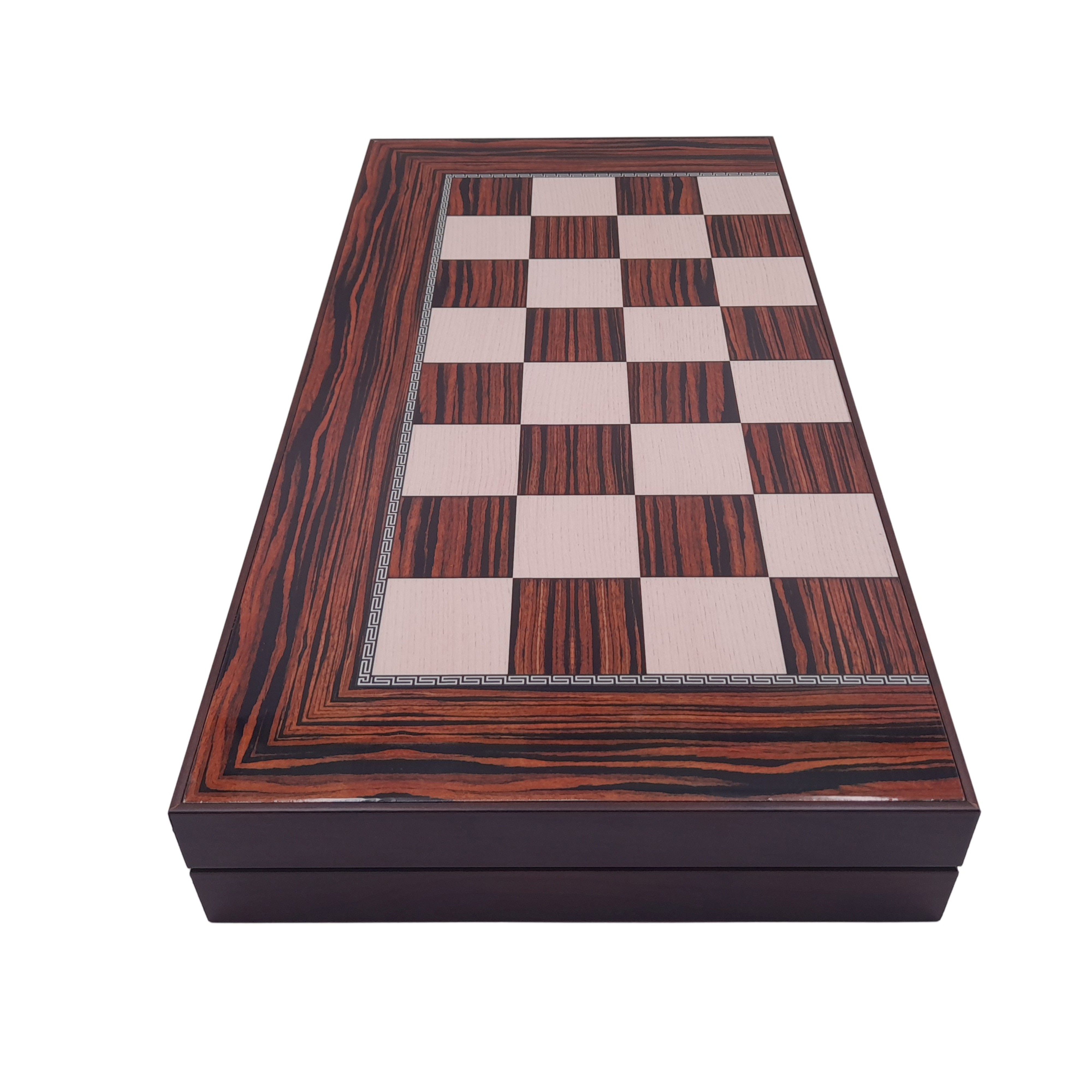 Joc table si dame IdeallStore®, Backgammon Expert, lemn lucios, inchidere magnetica, 48 cm, maro - 2 | YEO