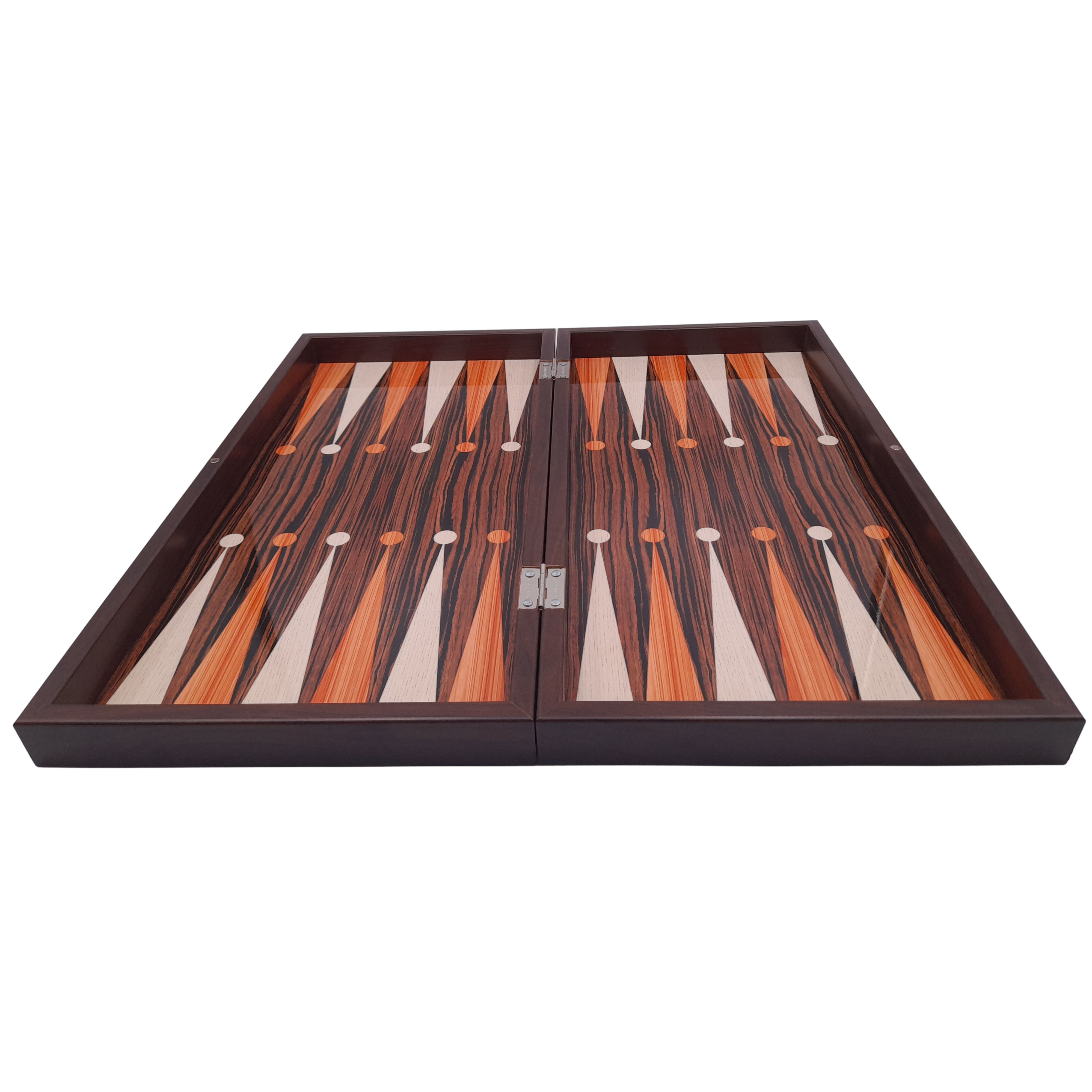 Joc table si dame IdeallStore®, Backgammon Expert, lemn lucios, inchidere magnetica, 48 cm, maro - 4 | YEO