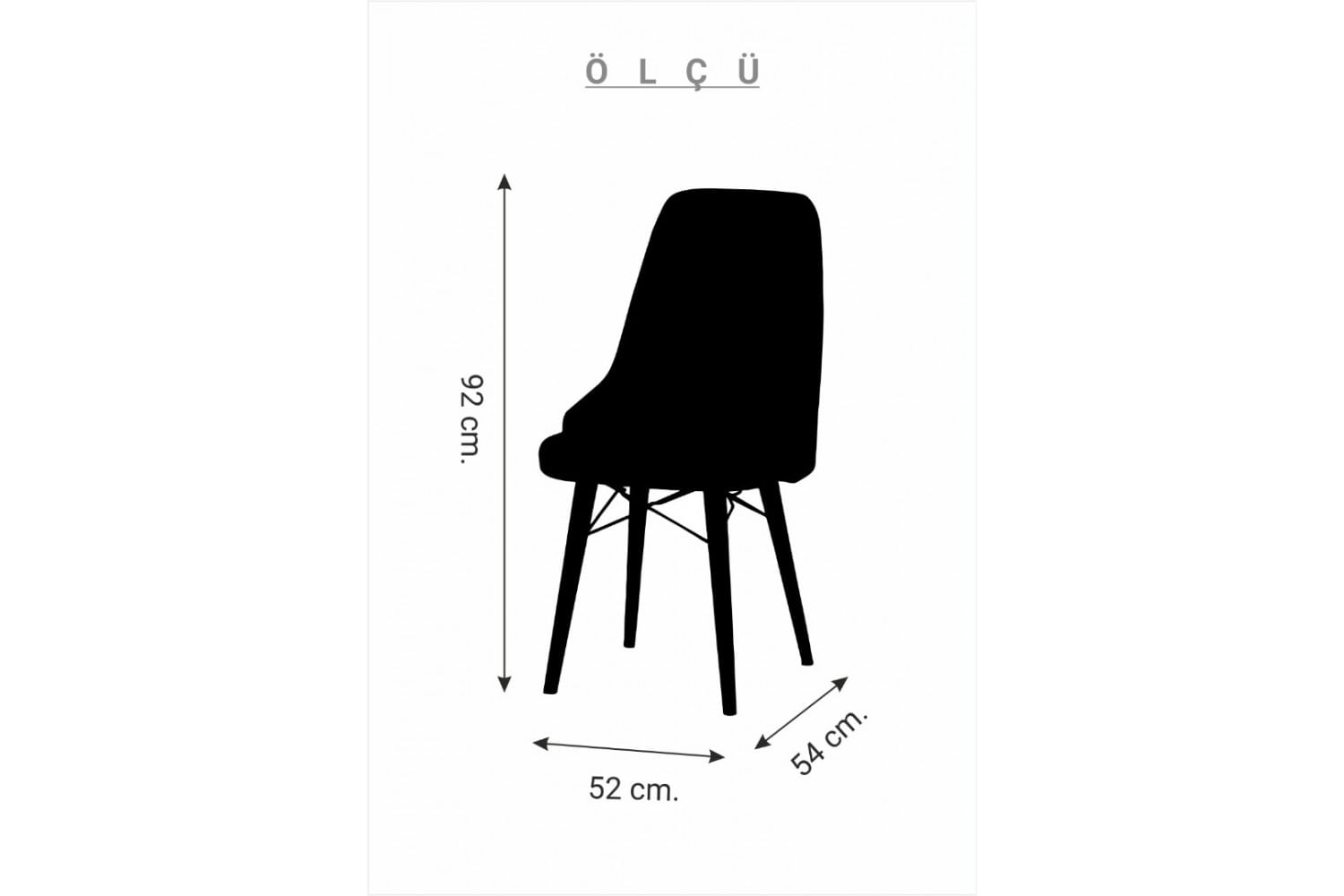 Scaun stella, picioare lemn, tapitat, stofa, ArteLemn, 52 x 54 x 92 cm - 2 | YEO