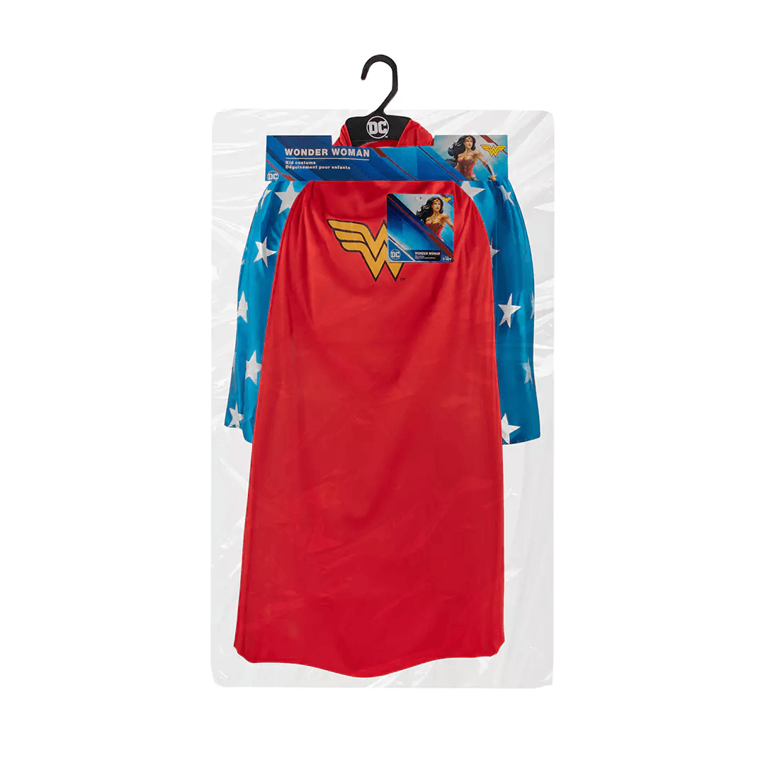 Costum Wonder Woman pentru copii IdeallStore®, Themyscira Princess, fusta si pelerina, poliester, 7-10 ani, albastru - 2 | YEO