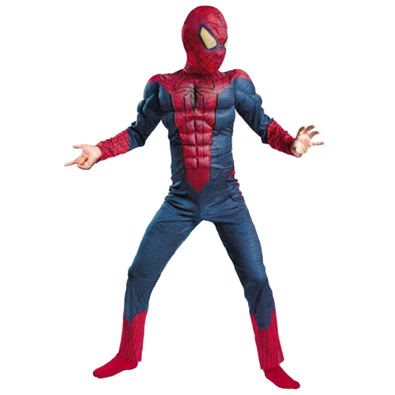 Set costum Avenge Spiderman cu muschi IdeallStore®, pentru 5-7 ani, rosu si masca plastic - 3 | YEO