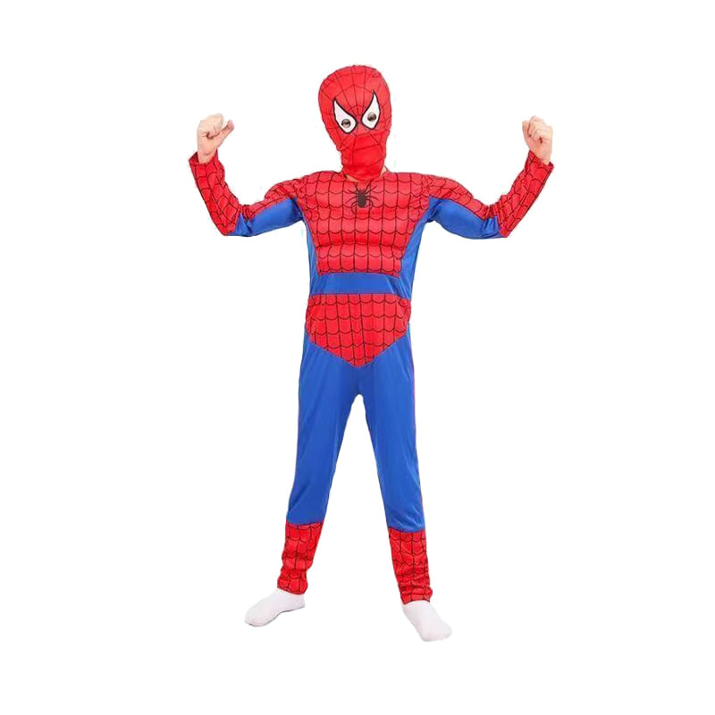 Set costum Ultimate Spiderman IdeallStore® pentru copii, 100% poliester, 5-7 ani, rosu si masca plastic - 3 | YEO