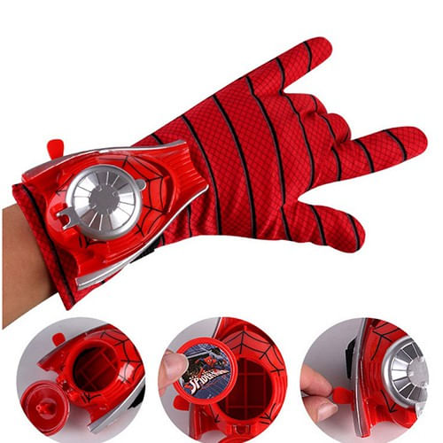 Set costum Spiderman L, 120-130 cm, lansator cu ventuze si manusa cu discuri - 3 | YEO