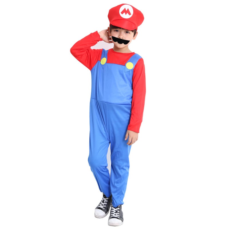 Costum Clasic Super Mario pentru copii 8-10 ani 125-135 cm