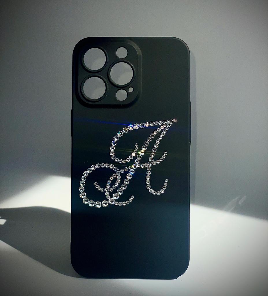 Husa cristale Swarovski personalizata , compatibila cu iphone 11 , negru - 1 | YEO