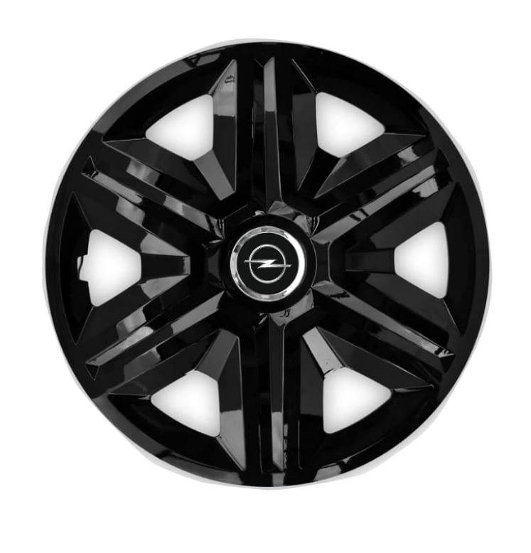 Set 4 capace roti hubcaps fast black R16 pentru gama auto Opel