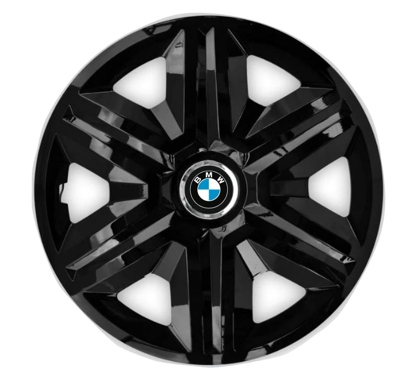 Set 4 capace roti Hubcaps fast black R15 pentru gama auto BMW