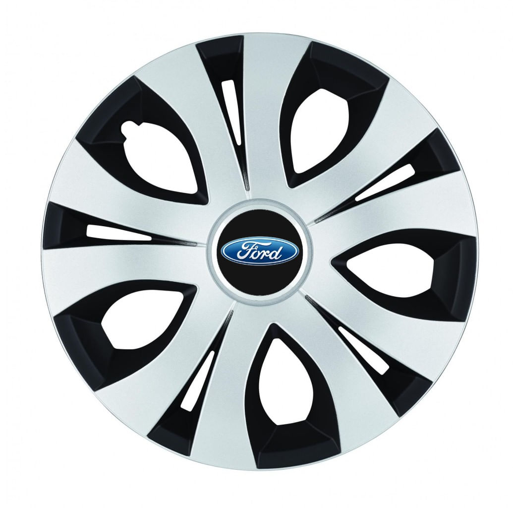 Set 4 capace roti Creative REY, potrivite jantelor de R16, pentru Ford, model top dual crom