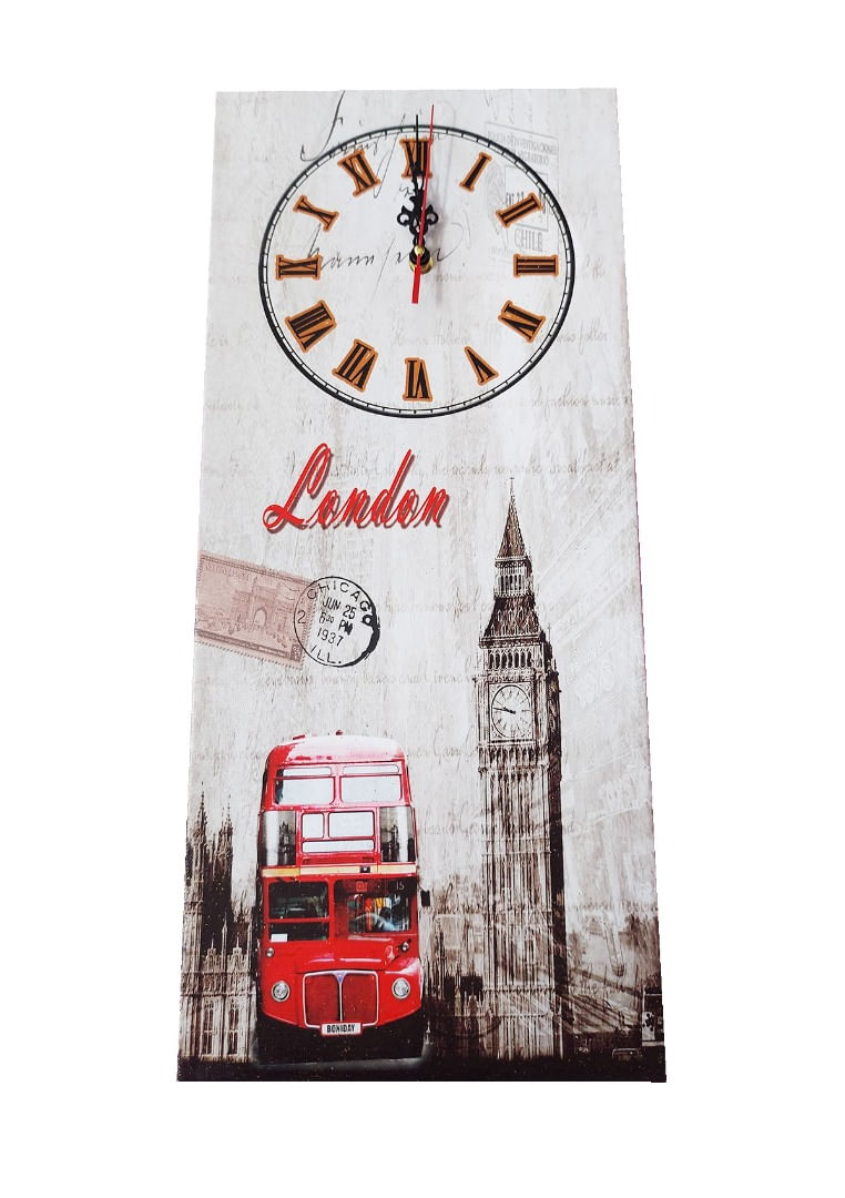 Ceas de perete, London, Big Ben, Canvas, 55 cm, JFZ2743