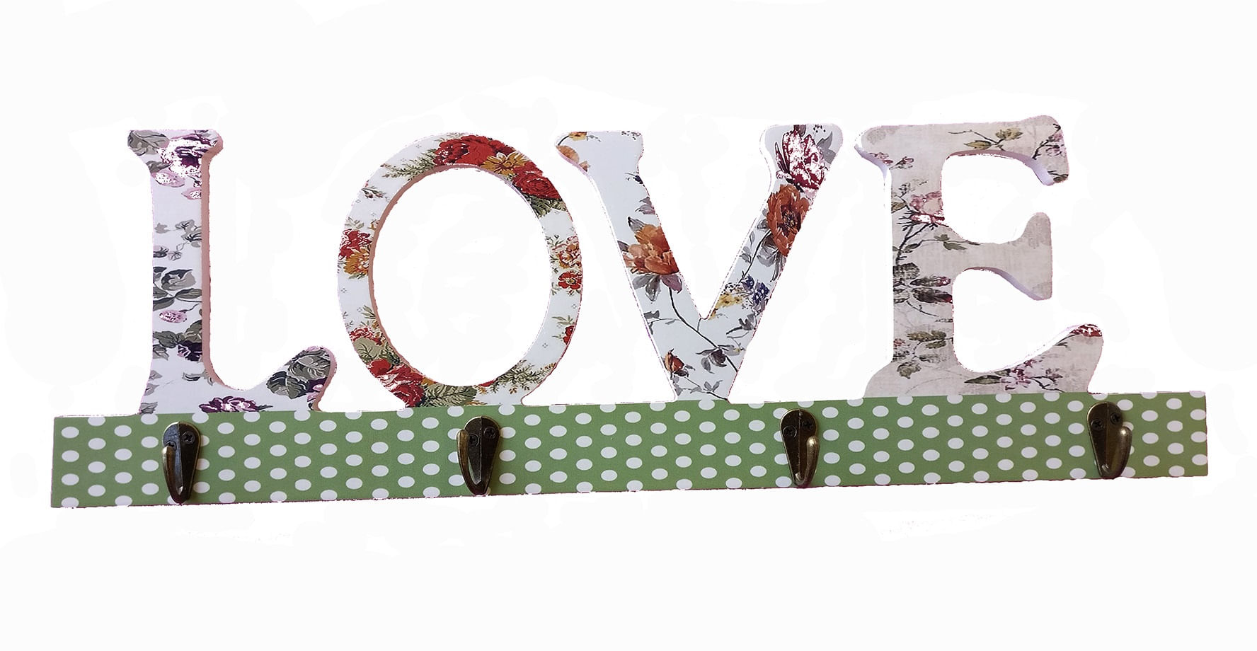 Cuier cu 4 agatatori, Love, 45 cm, 776B-1 — imaginea 2