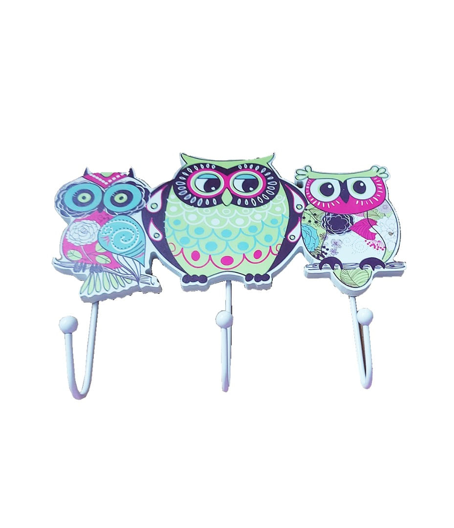 Cuier de de perete, Bufnite, 3 agatatori, 24 cm, 1044GX — imaginea 2