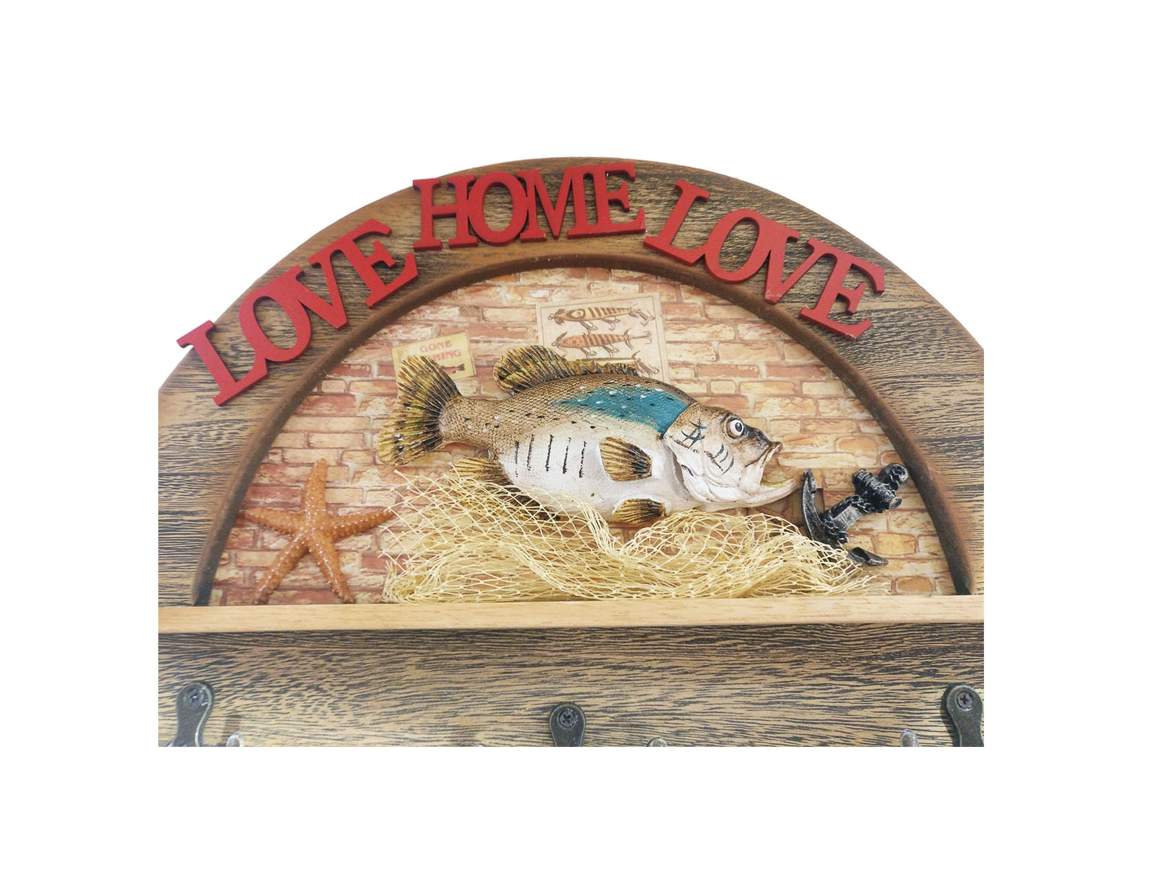 Cuier love home, 3 agatatori, 36 cm, H40A2X — imaginea 3