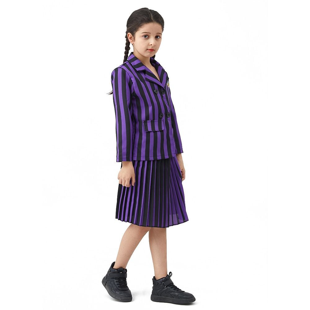 Costum Wednesday uniforma Nevermore Academy pentru fete 3-5 ani 100-110 cm