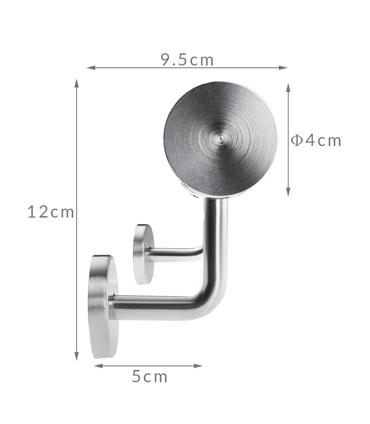 Balustrada interior, 4.2 x 80 cm, argintiu, Inox - 4 | YEO