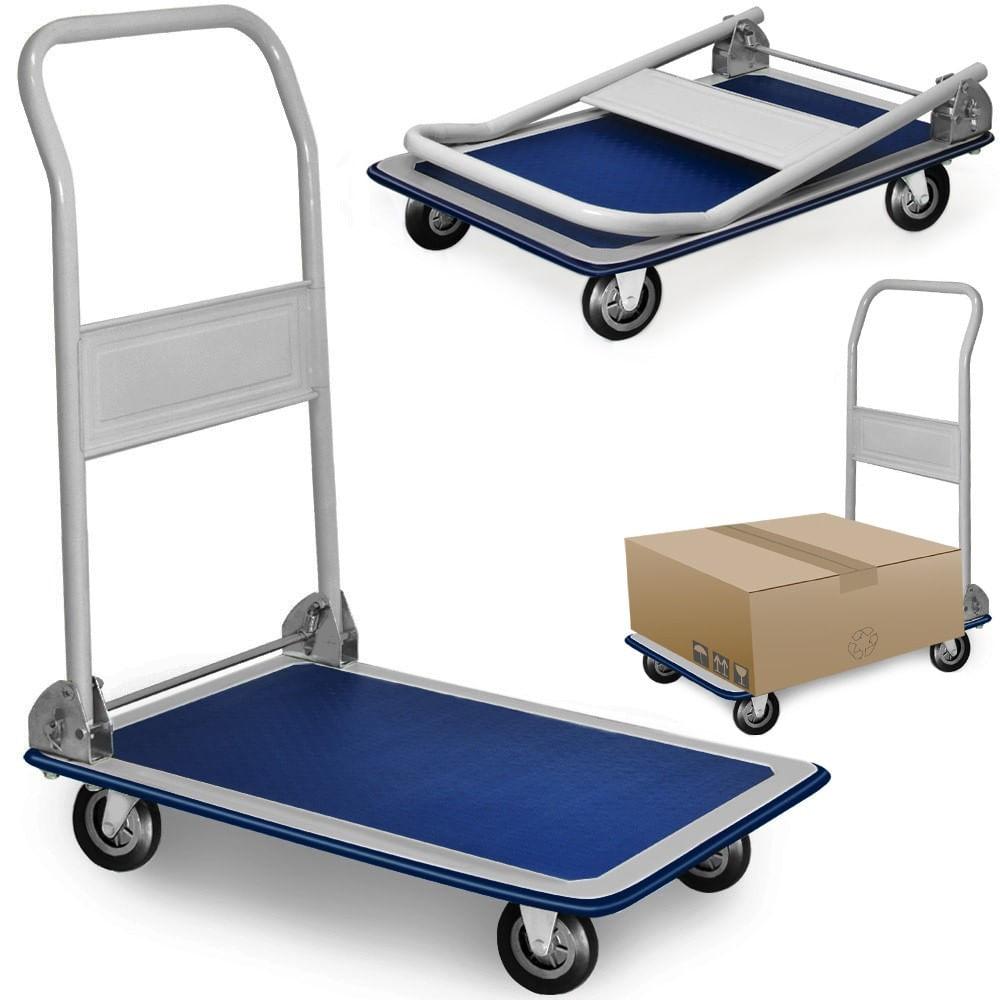 Carucior cu platforma Pliabil , 83 x 47.5 x 73 cm, argintiu-albastru, 150 kg — imaginea 6