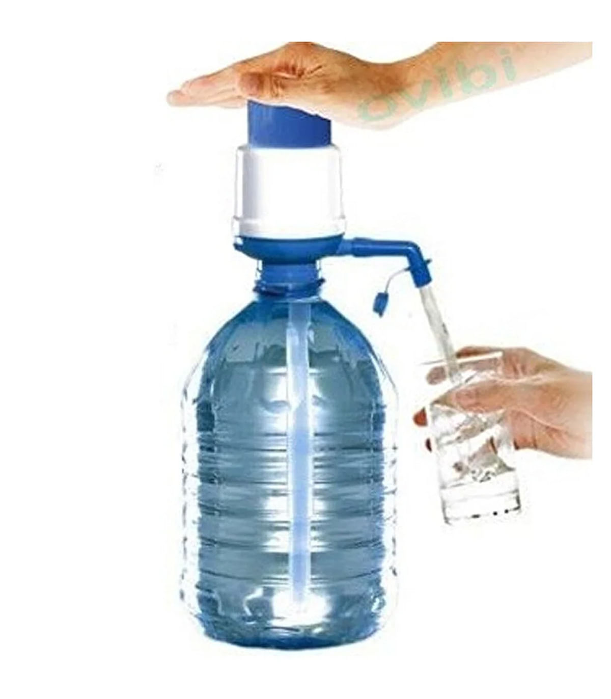 Pompa manuala  pentru bidon apa, 2.5 L - 10 L, albastru-alb - 1 | YEO