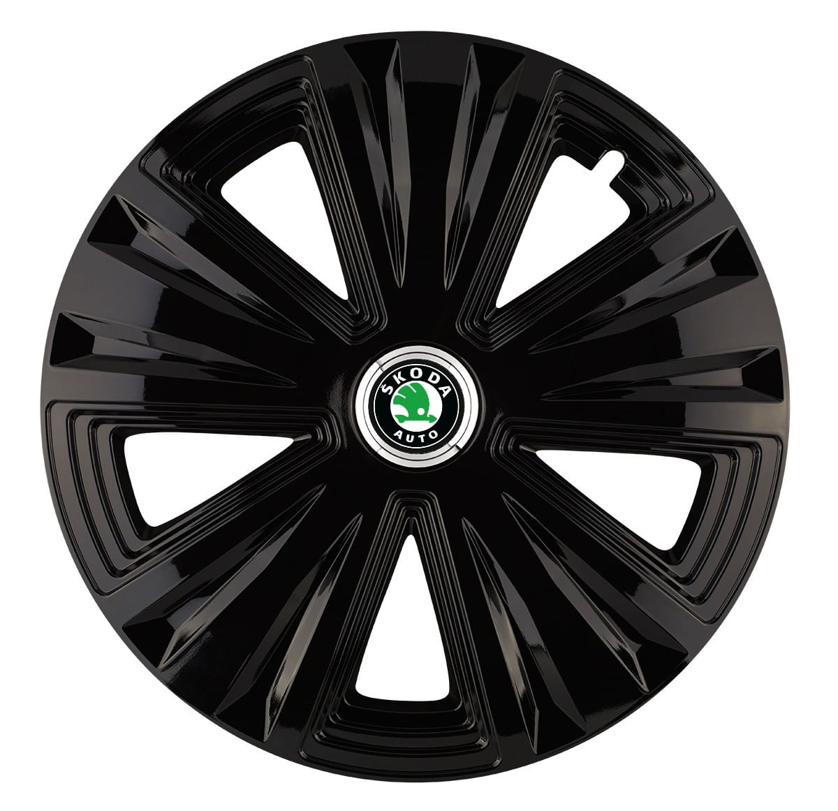 Set 4 capace roti Glory negru R15 pentru gama auto Skoda