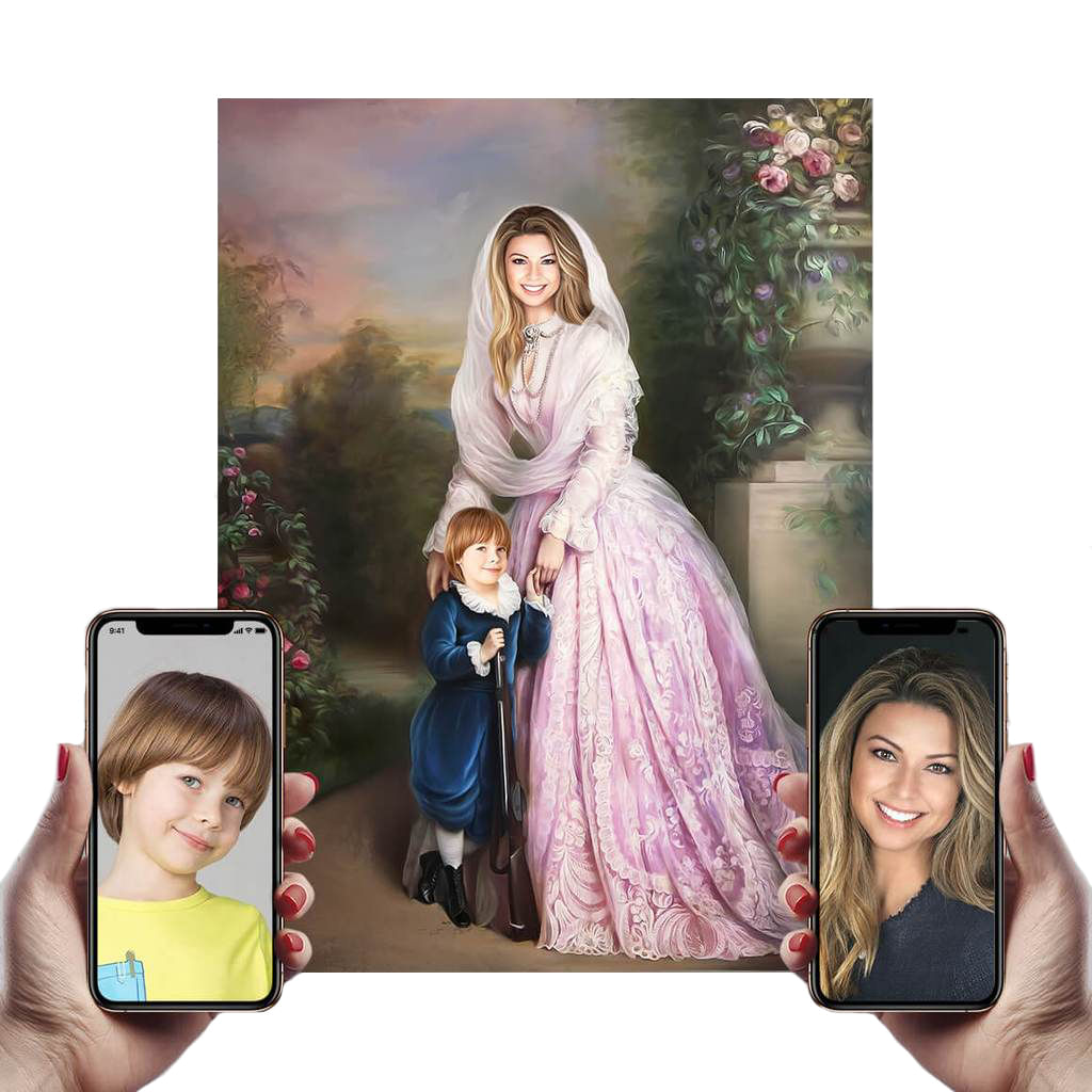 portret de familie - Ducesa cu baietelul Ei
