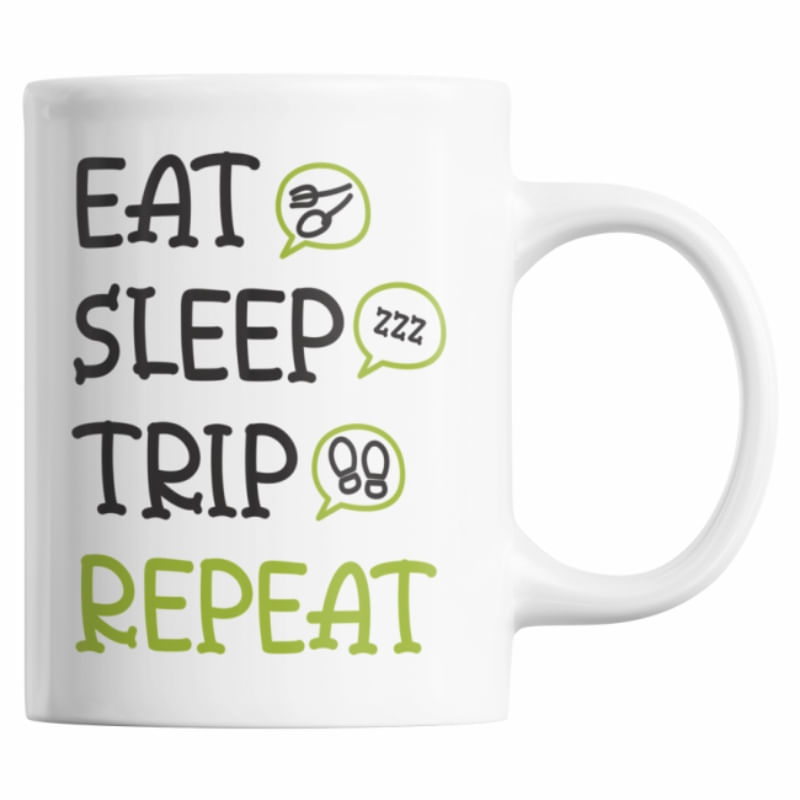 Cana travel, cadou inedit pentru iubitorii de jocuri pe excursii, Priti Global, EAT, SLEEP, TRIP, REPEAT, 300 ml