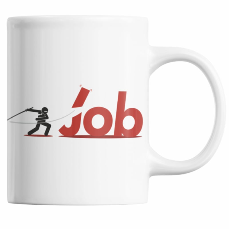 Cana cafea, cadou inedit pentru colegul de munca, Priti Global, Ninja - JOB, 300 ml