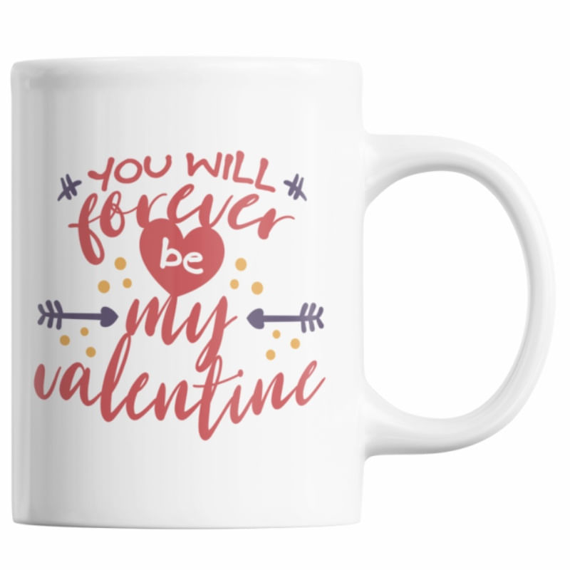 Cana cafea, cadou inedit de Valentine's Day pentru iubit, Priti Global, imprimata cu mesajul dragastos: Tu vei fi intotdeauna iubitul meu, 300 ml