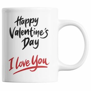 ziua îndrăgostiților cadouri valentines day pentru el Cana pentru ziua indragostitilor si Dragobete, Priti Global, imprimata cu mesajul "Happy Valentine's Day, I love you", 300 ml