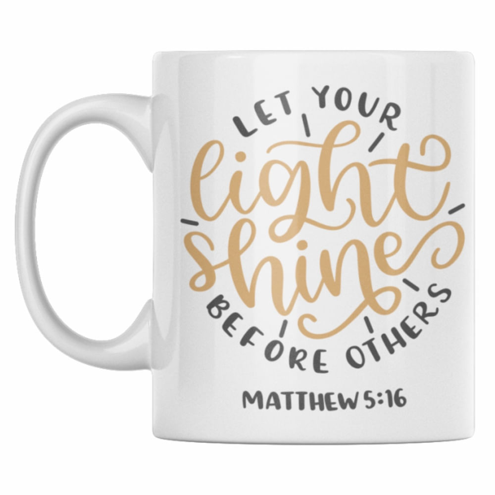Cana cafea inscriptionata cu mesaj din biblie, 