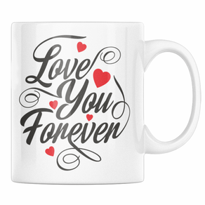 mesaj pt sotul meu de ziua lui Cana personalizata cadou pentru iubit de ziua indragostitilor cu mesaj de dragoste Love you forever, Priti Global, 330 ml