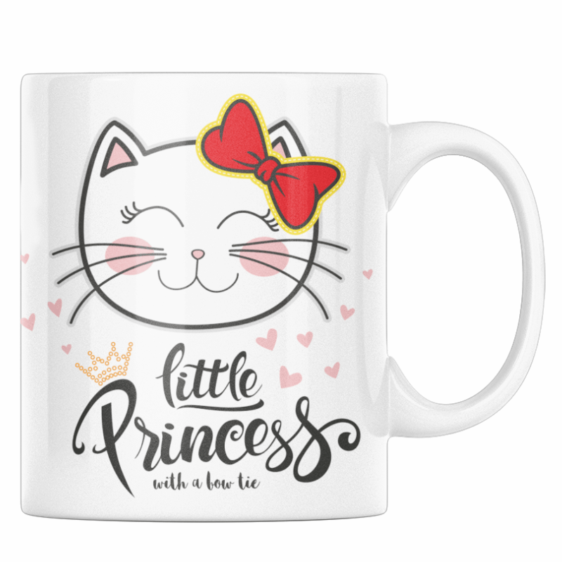 Cana cadou pentru prietene cu pisicuta little princess speciala pentru fete, Priti Global, 330 ml