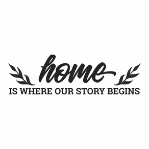 where is the last gift in fortnite Sticker decorativ pentru familie, Priti Global, Home is where our story begins, negru, 118 x 35
