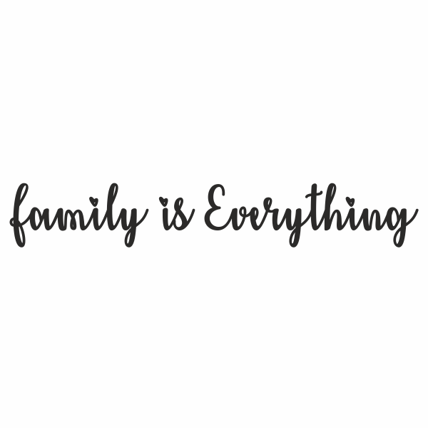 Sticker decorativ pentru familie, Priti Global, family is everything, negru, 119 x 20