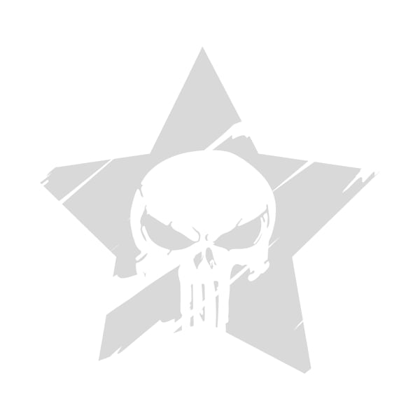 Set doua stickere cu stea punisher, auto, alb, 34 x 35