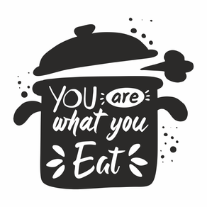 if you are happy and you know it Sticker motivational, pentru bucatarie, gatit, you are what you eat, negru, 80 x 76