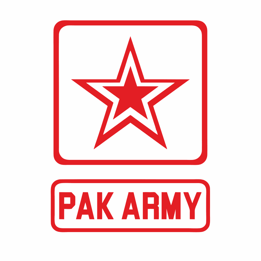 Sticker decorativ, Auto, 4x4, Stea, Pak army, PVC autocolant, Rosu, 40x30