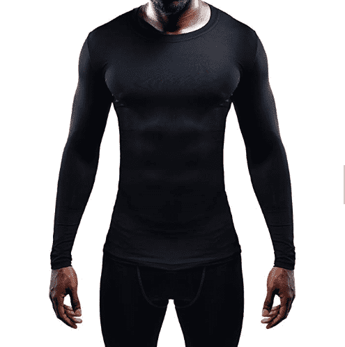 Bluza fitness de compresie, neagra, S