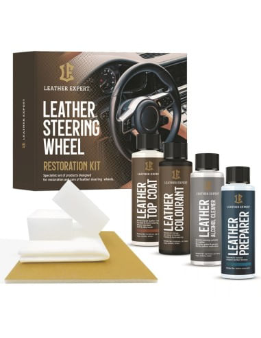 Kit de restaurare a volanului din piele negru LEATHER EXPERT